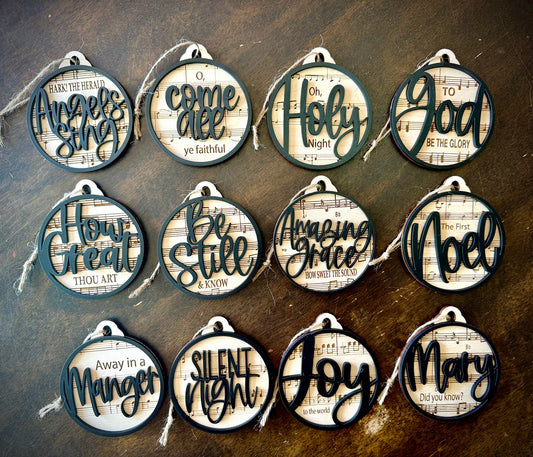 Christmas Song Ornaments