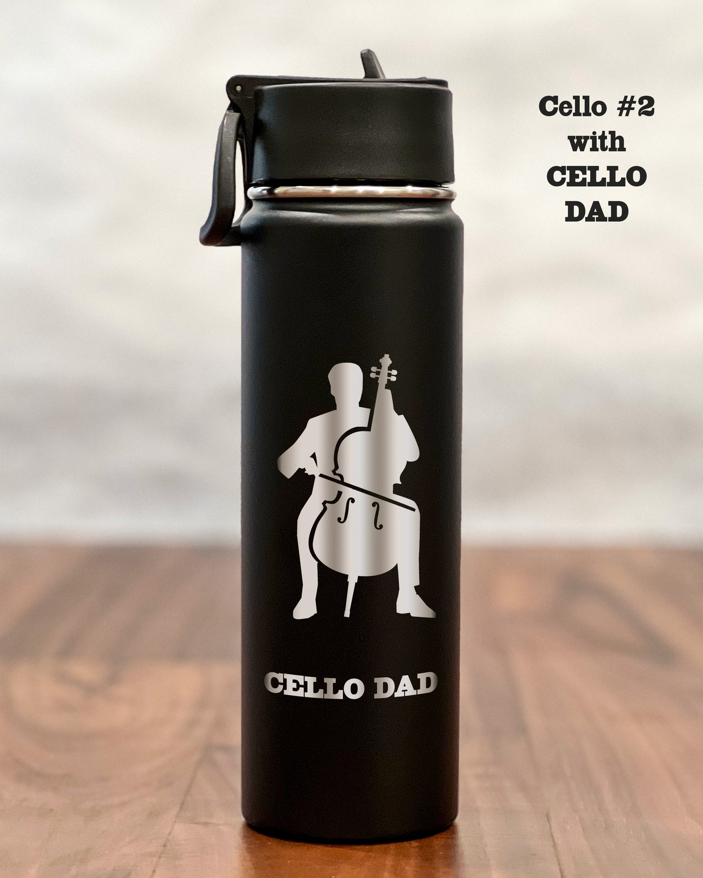 24 ounce Water Bottle with engraved Cello