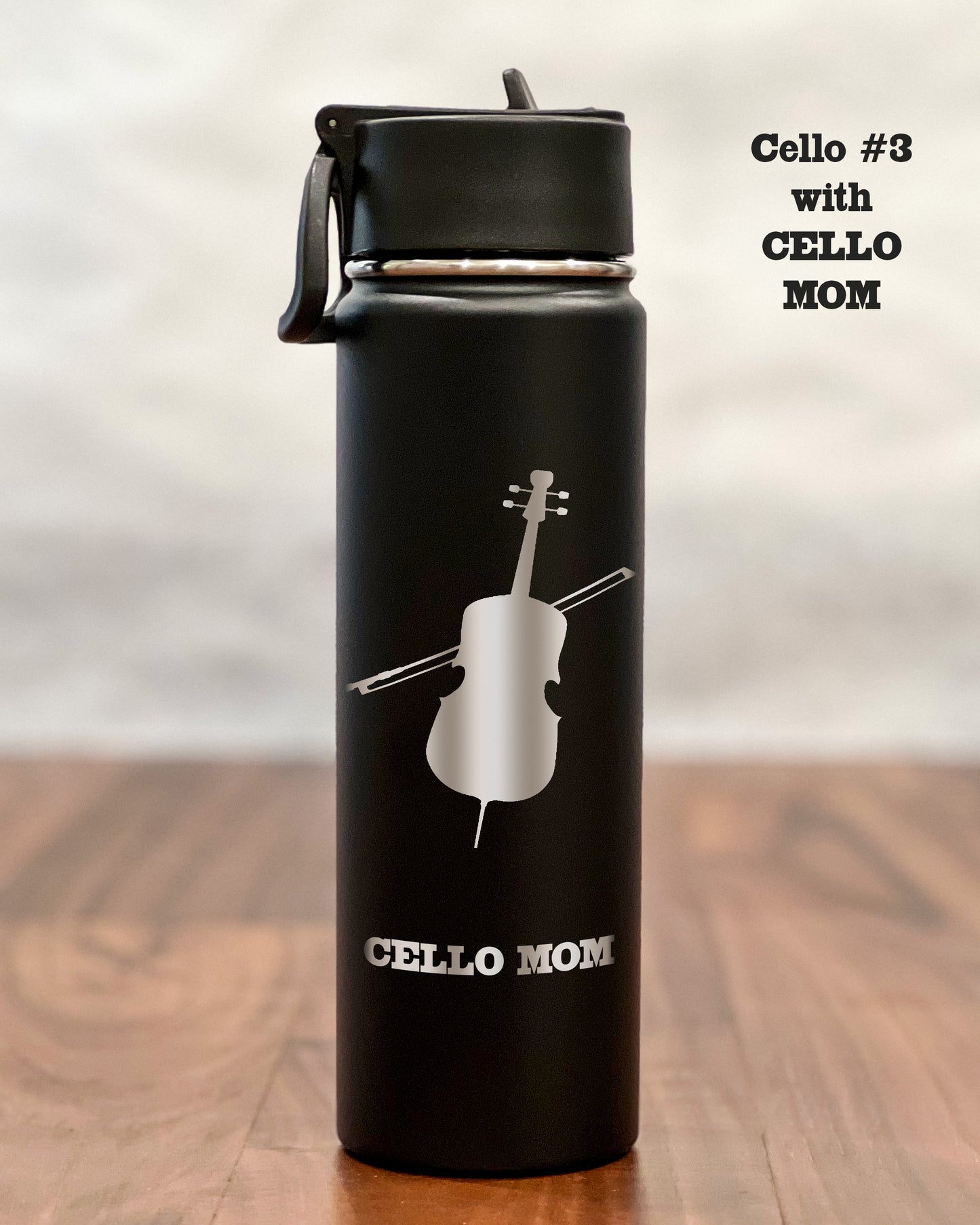 24 ounce Water Bottle with engraved Cello