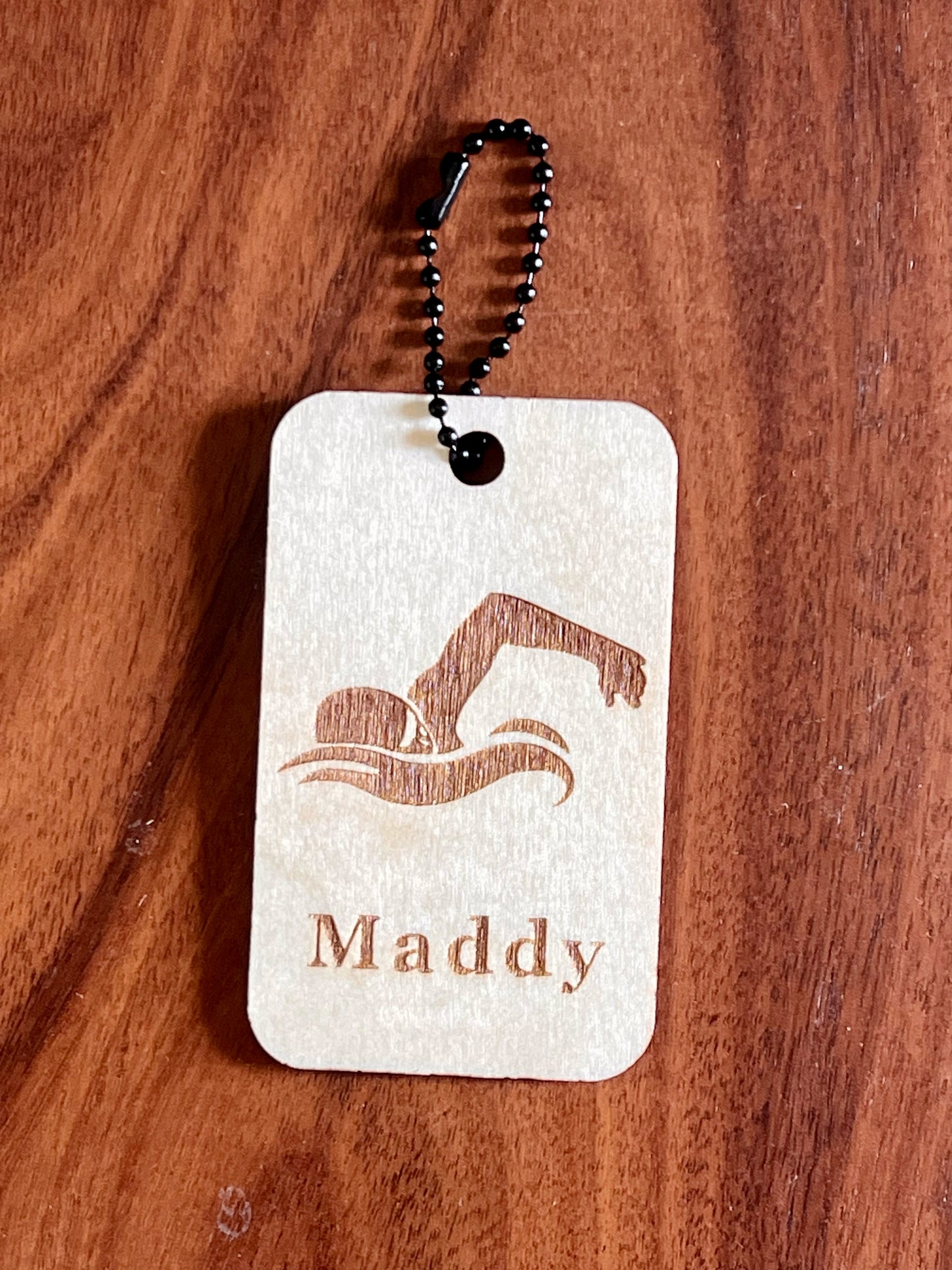 Beautiful Wooden Sports Laser Engraved Bag Tags