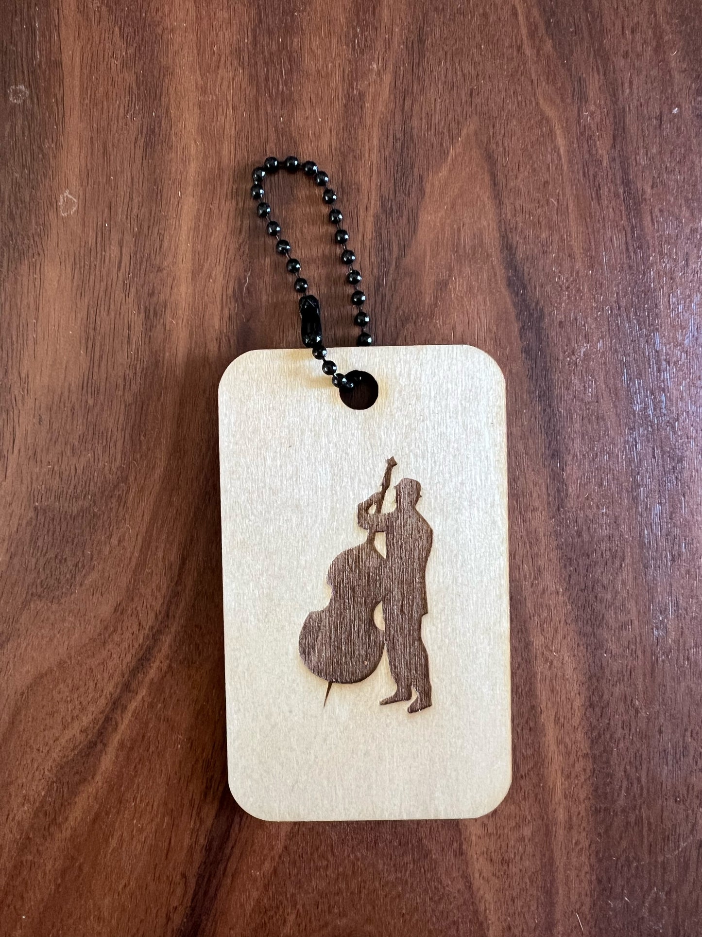 Beautiful Wooden Stringed Instrument Laser Engraved Bag Tags