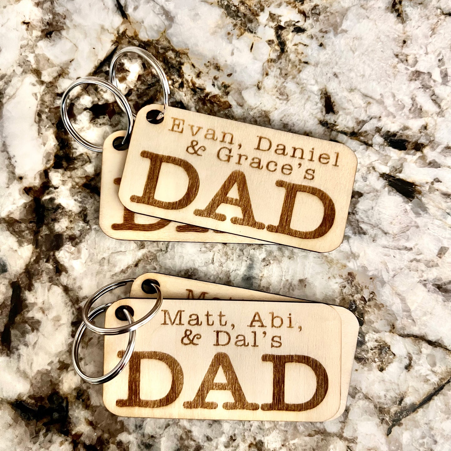 Custom Fathers Day Keychains