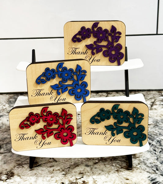 Customizable Floral Gift Card Holders