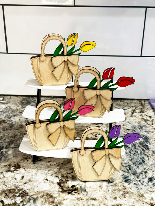 Customizable Tulip Basket Gift Card Holders